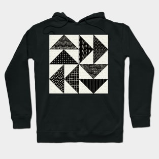 Modern Flying Geese Quilt Block Hoodie